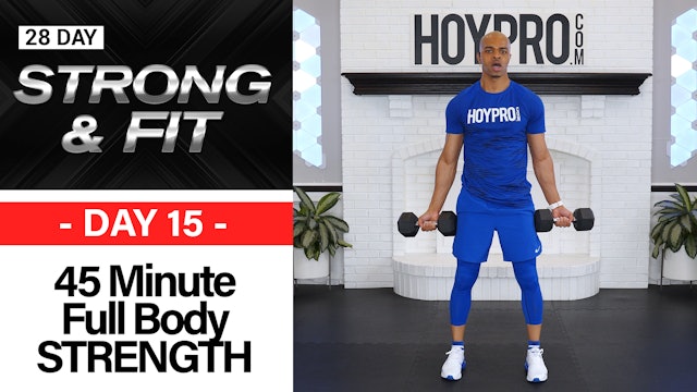 45 Minute Full Body KILLER STRENGTH Workout - STRONGAF #15