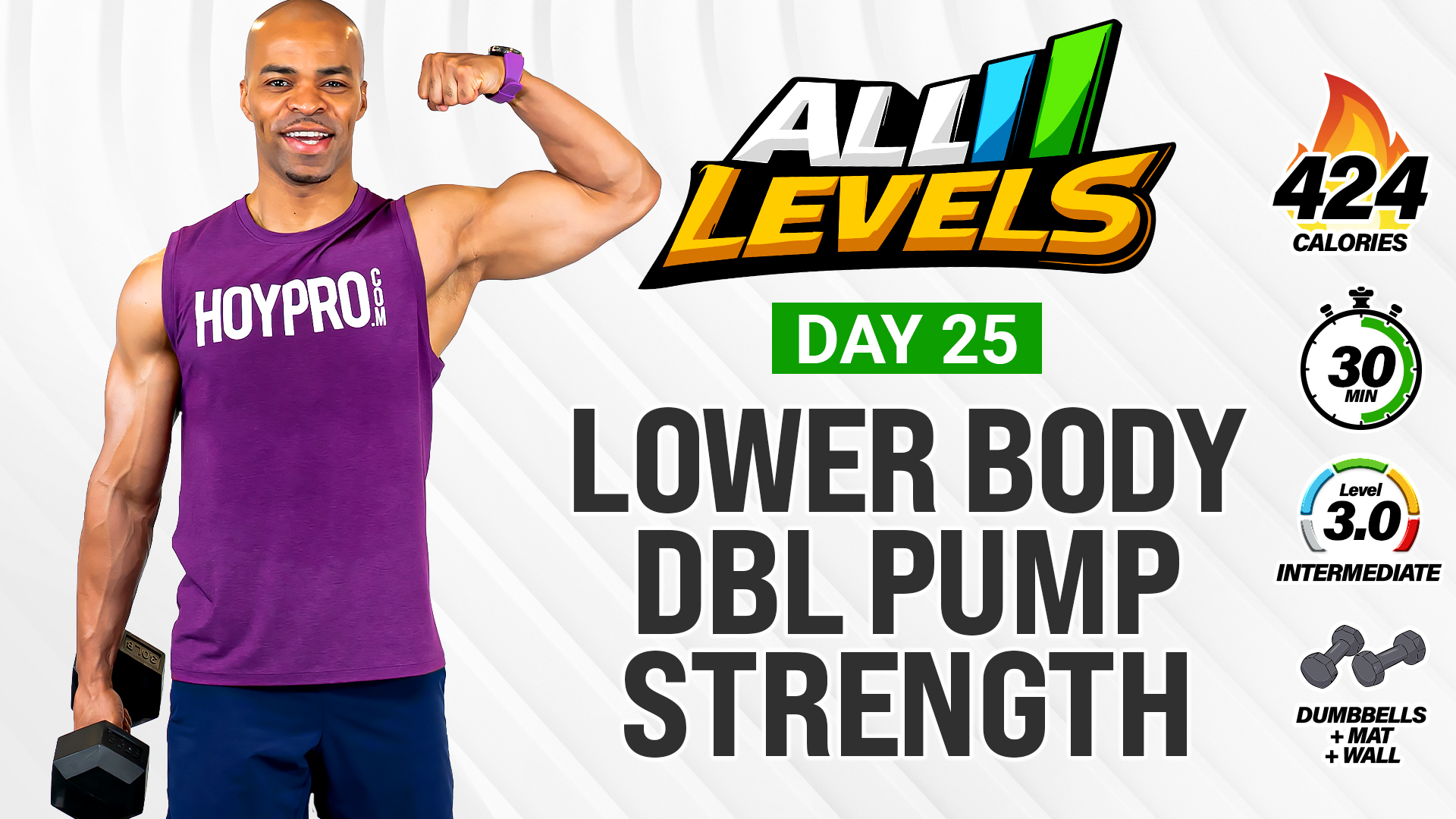 30 Minute Lower Body Double Pump Leg Strength - ALL LEVELS #025