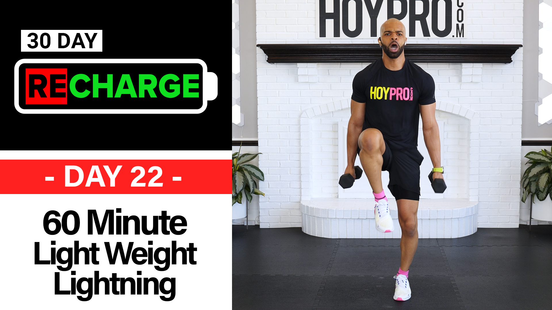 60 Minute Light Weight Lightning Workout + Abs - Recharge #22