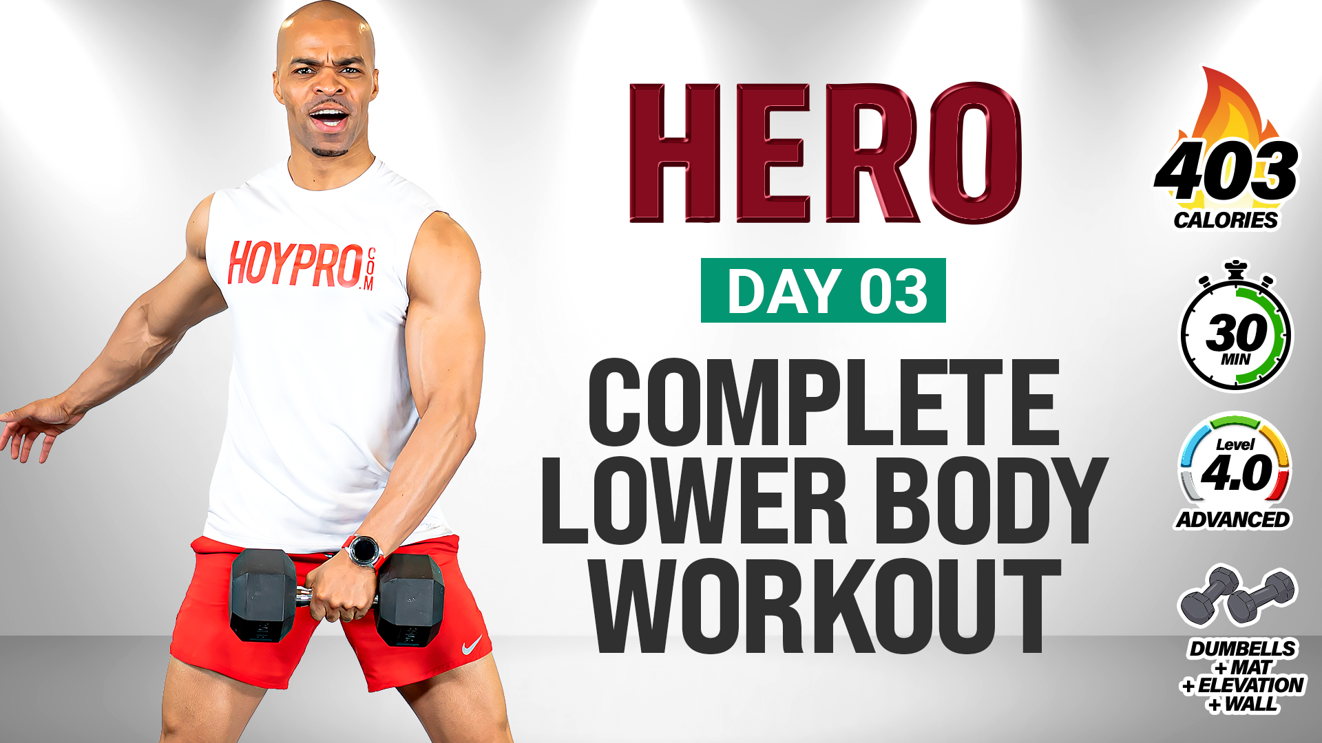30 Minute Complete Lower Body ABAB Strength Workout - HERO #003