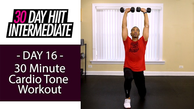 30 Minute Cardio Tone Hybrid HIIT Workout - Intermediate #16