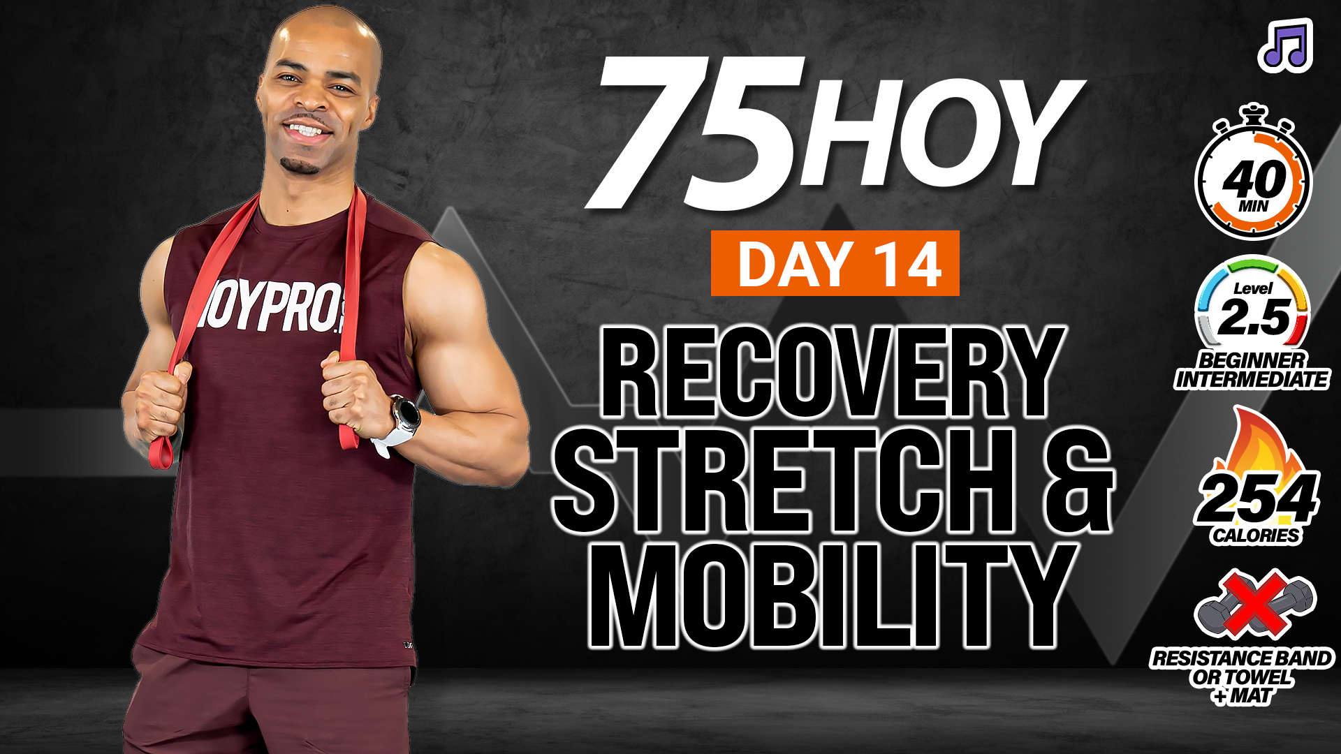 40 Minute Deep Stretch & MobilityWorkout - 75 HOY #14 (Music)