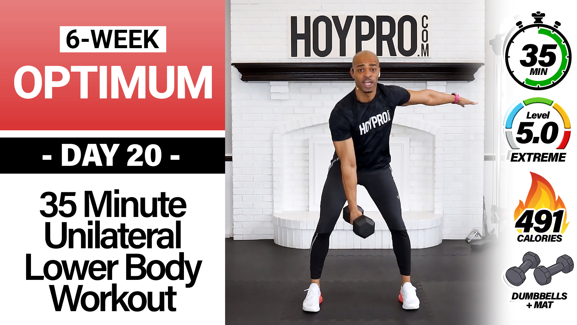 35 Minute Unilateral Lower Body Strength Workout - OPTIMUM #20