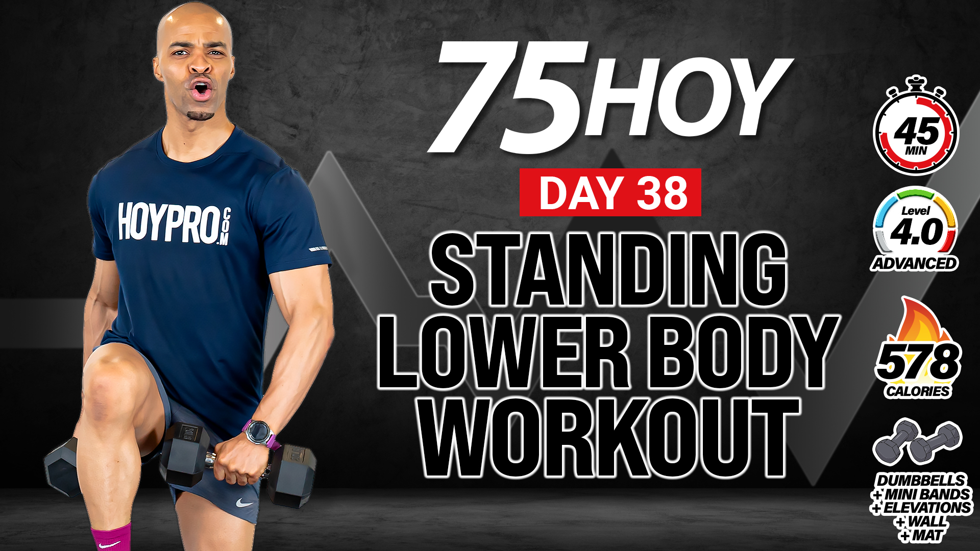 45 Minute Standing ABAB Lower Body Workout - 75 HOY #38