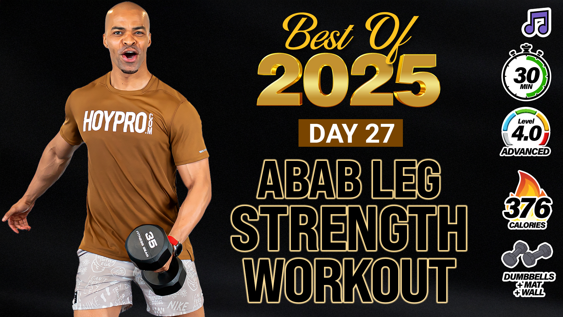 30 Minute Lower Body ABAB Strength (No Jumping) - 2025 BEST #27 (Music)