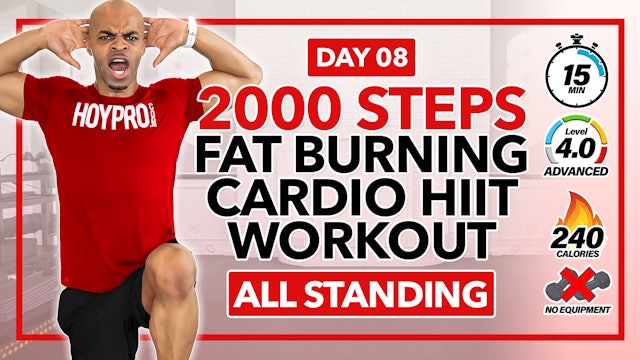 15 Minute Fat Burning Cardio Upgrades - 2000 Steps #08