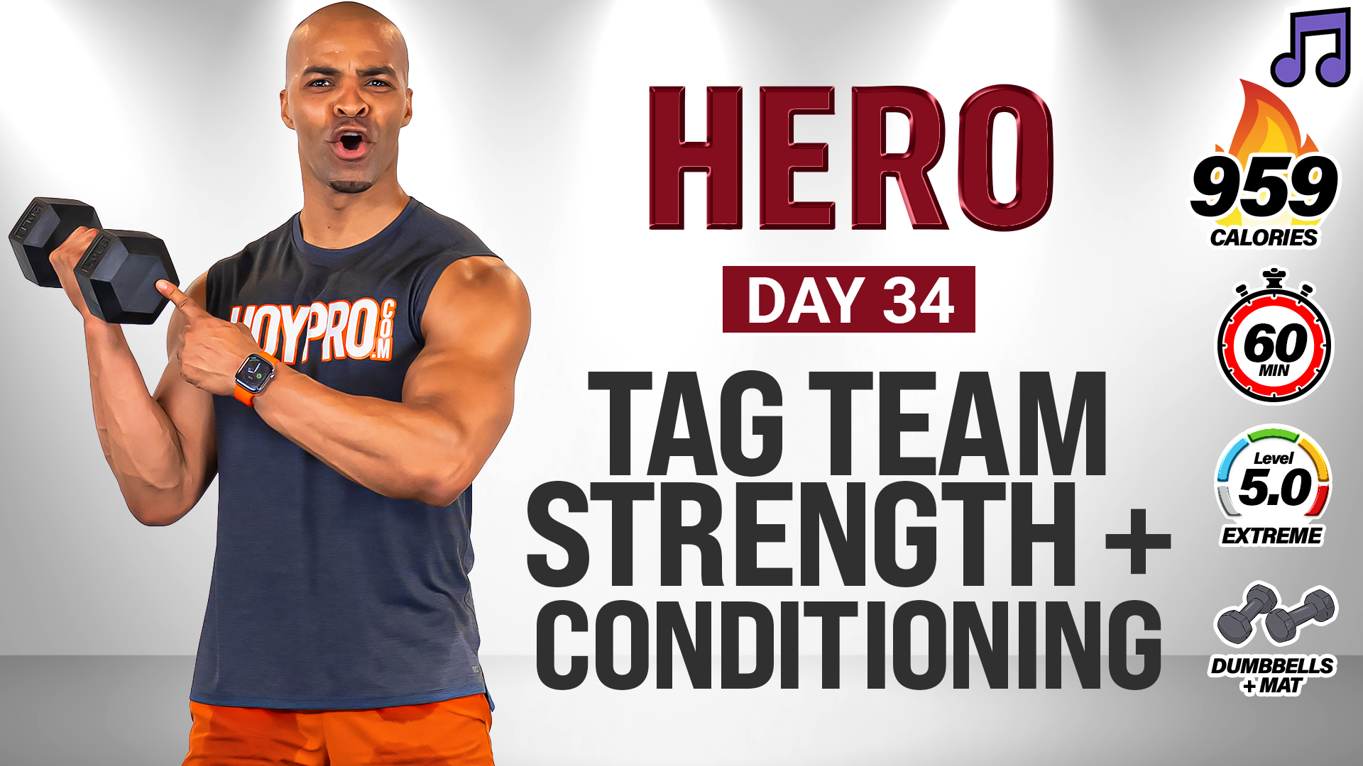 30-60 Minute Tag Team Strength & Conditioning Workout - HERO #034