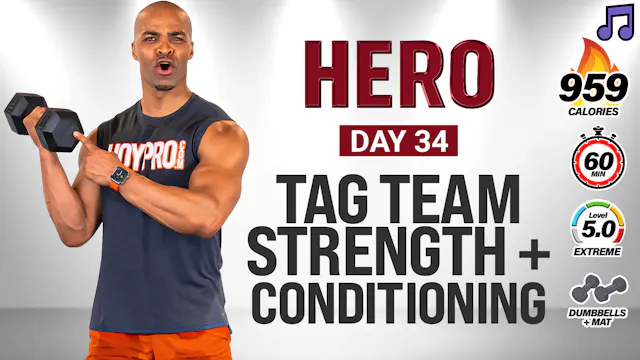 30-60 Minute Tag Team Strength & Conditioning Workout - HERO #034