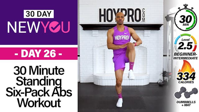 30 Minute All Standing Six-Pack Abs Workout - NEW YOU #26