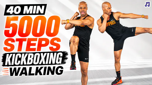 40 Minute 5000 Steps Kickboxing Walki...