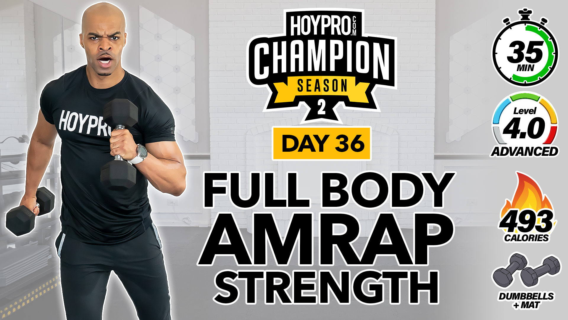 35 Minute 50 Second AMRAP Strength Workout - CHAMPION S2 #36