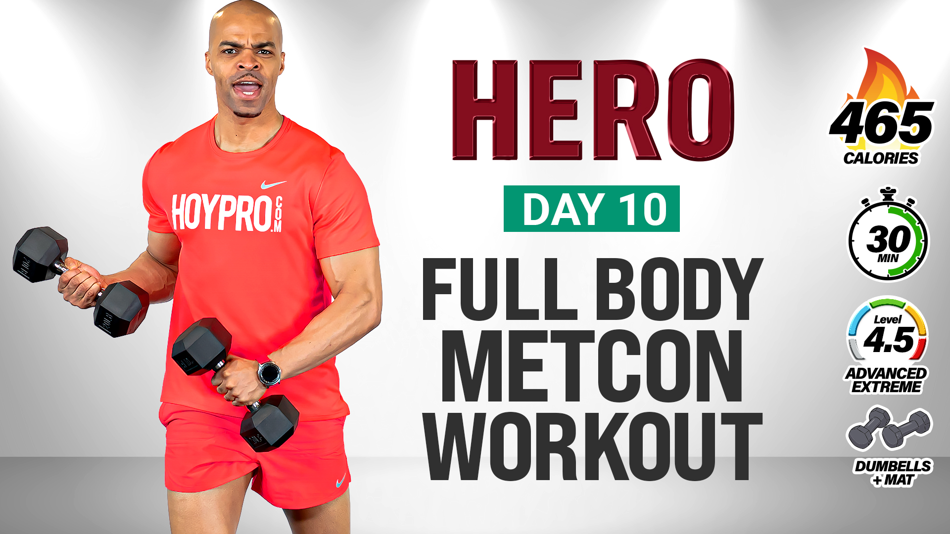 30 Minute Full Body Dumbbell Metcon Workout - HERO #010