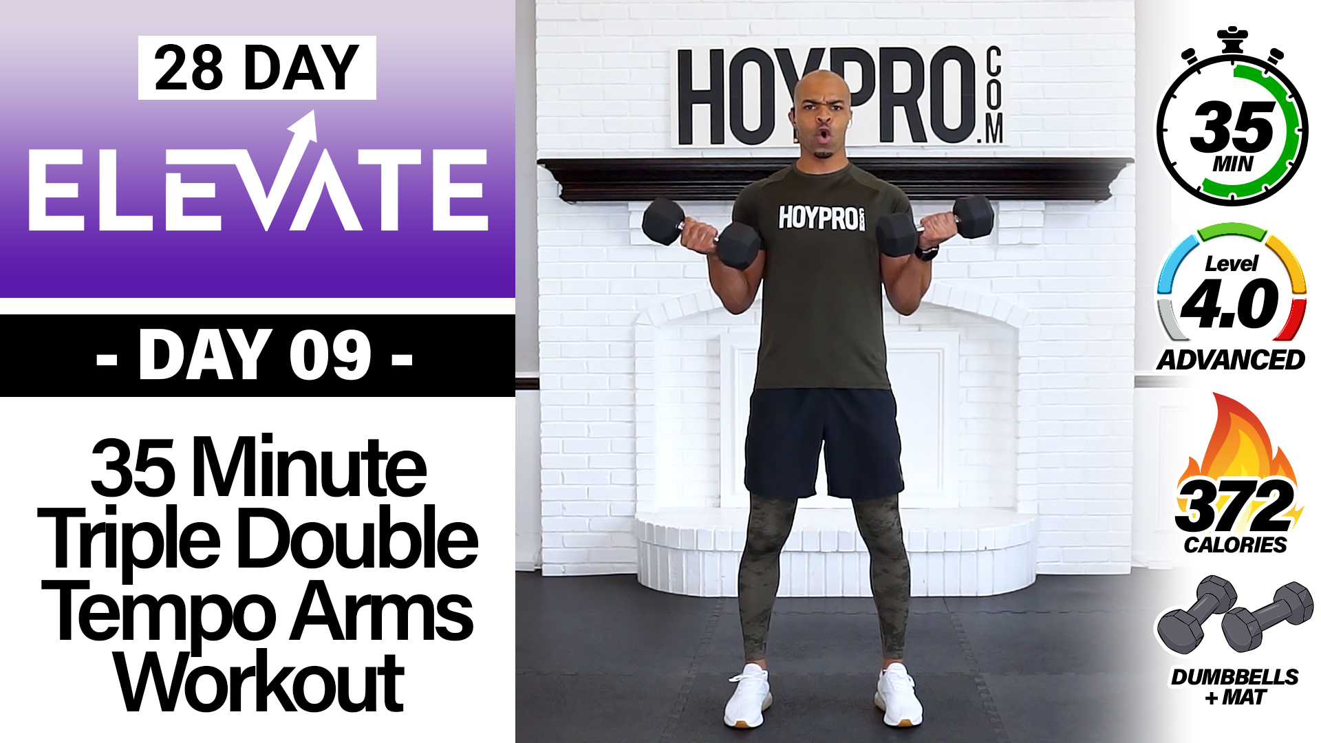 35 Minute Triple Double Tempo Arms Strength Workout - ELEVATE #09