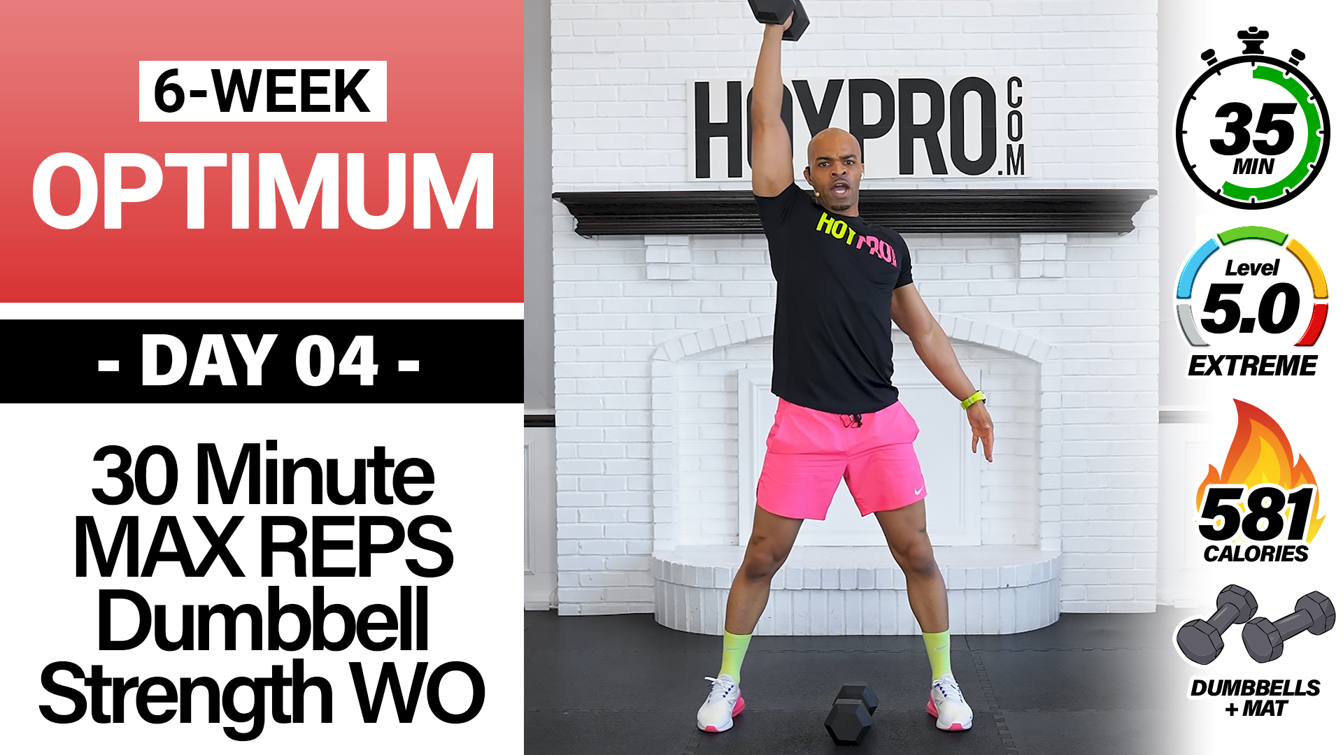 35 Minute MAX REPS Dumbbell Strength Workout - OPTIMUM #04