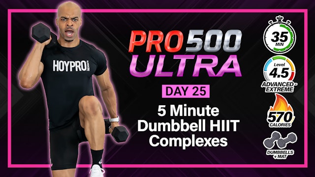35 Minute 5 Minute Dumbbell HIIT Complex Workout - ULTRA #25