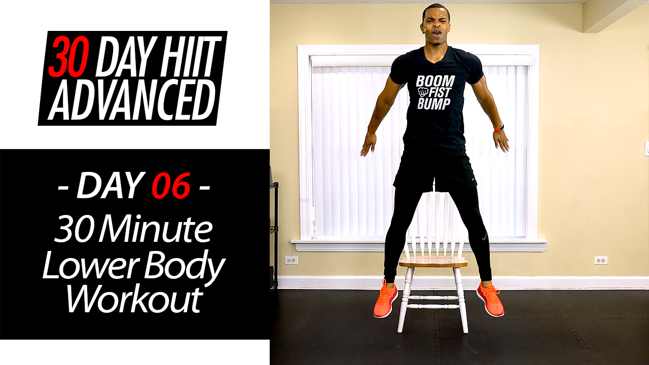 30 Minute Lower Body Strength & Sweat Workout w/ Chair - Advanced #06