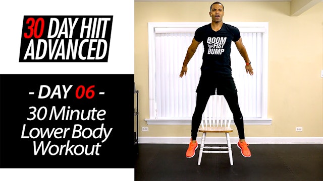30 Minute Lower Body Strength & Sweat Workout w/ Chair - Advanced #06