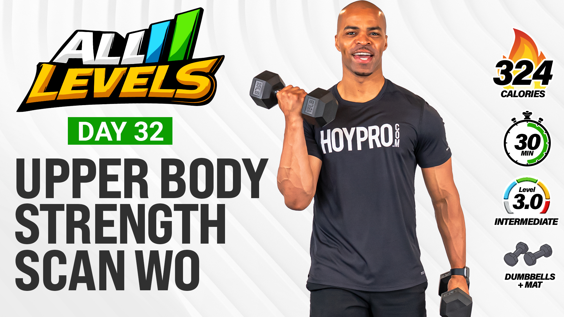 30 Minute Standing Upper Body Strength Scan - ALL LEVELS #32