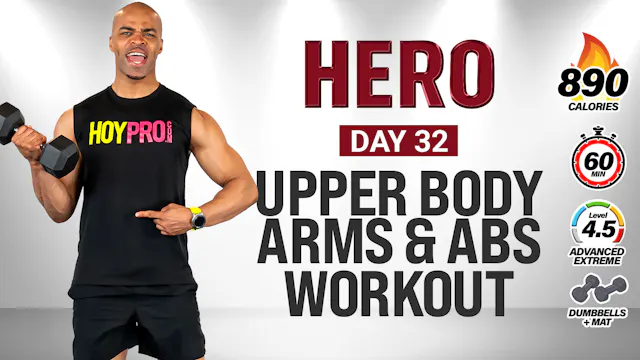 60 Minute KILLER Arms & Abs Strength ...