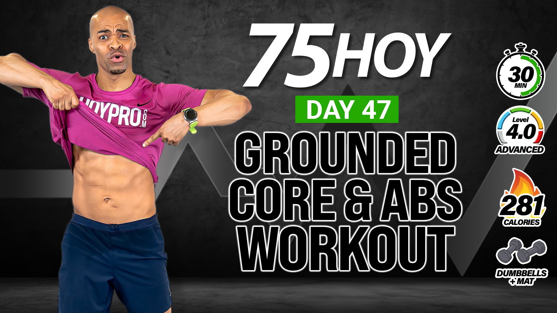 30 Minute Mat-Only Abs & Core Strength Workout - 75 HOY #47