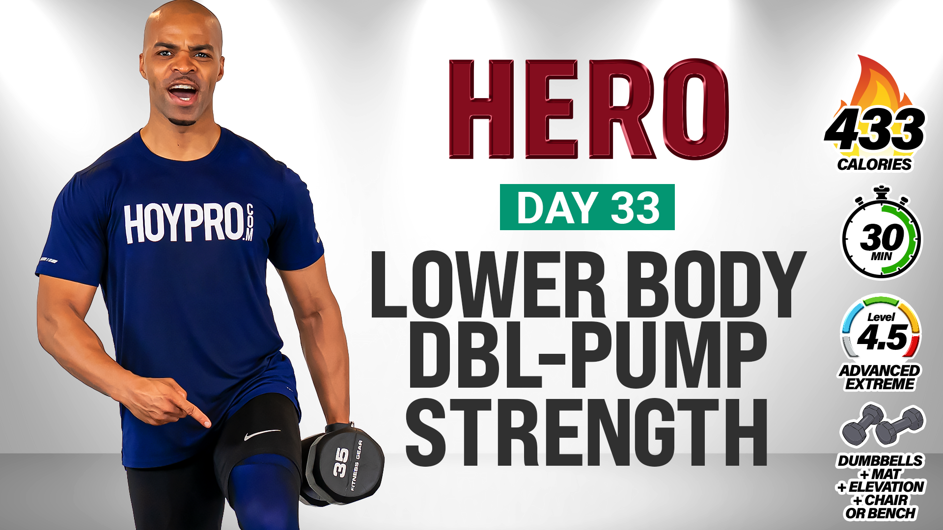 30 Minute Standing Lower Body Double Pump Strength - HERO #033