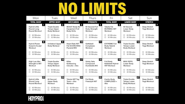 No Limits - 28 Day 30/60 Minute Sweat Challenge.pdf