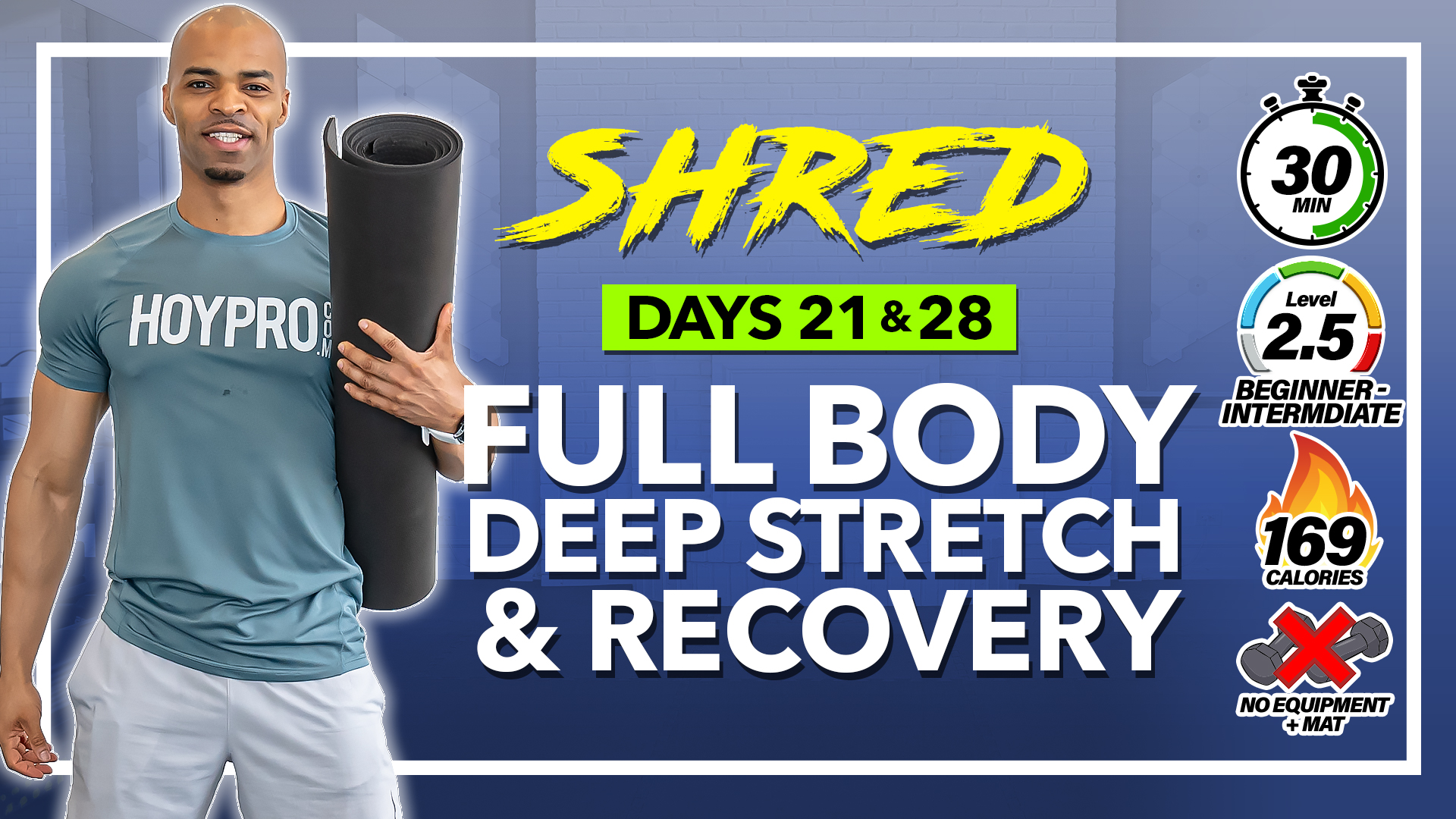 30 Minute Deep Stretch & Mobility Flow Workout - SHRED #21 & 28