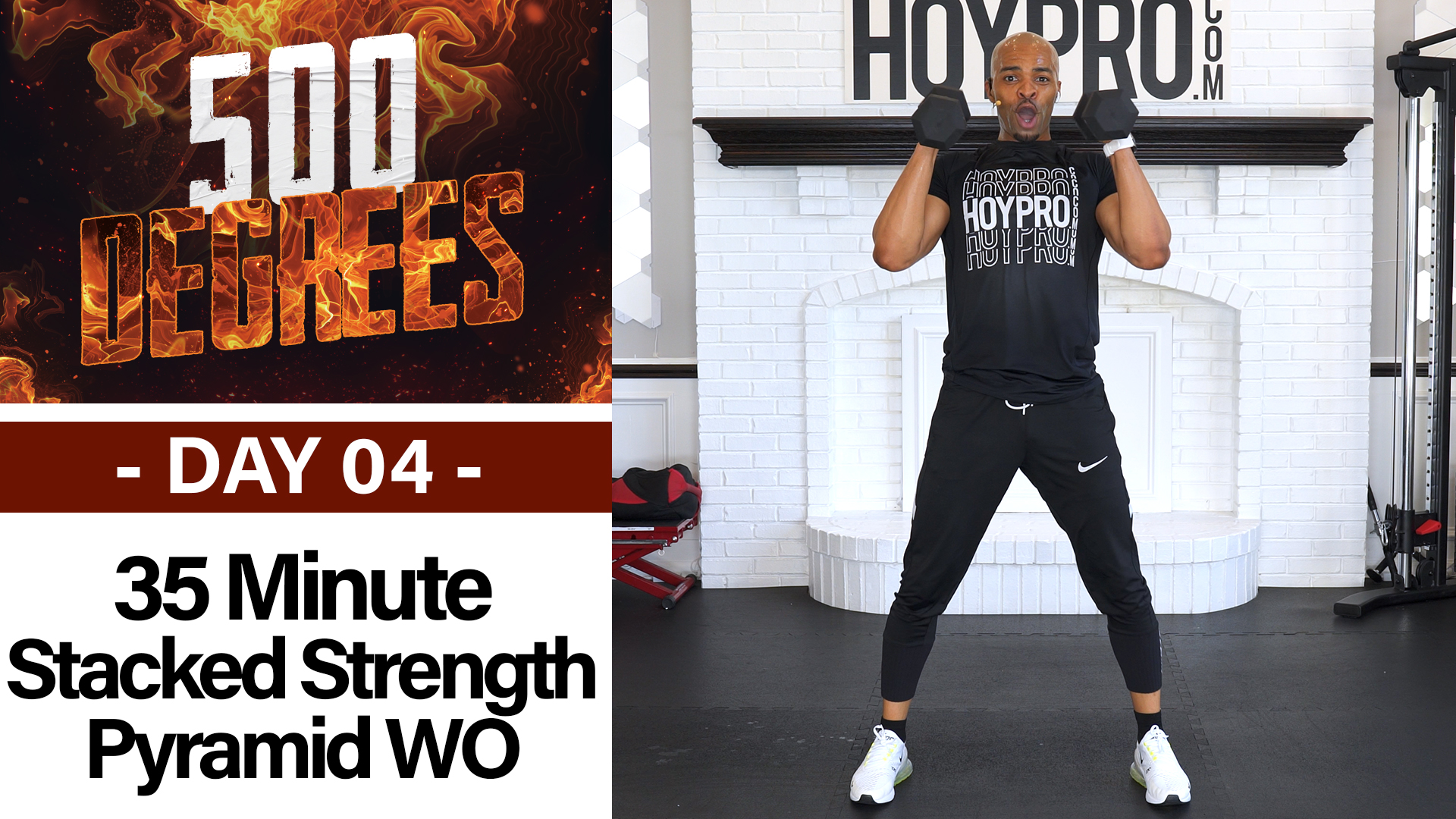 35 Minute Stacked Strength Dumbbells Pyramid Workout - 500 Degrees #04
