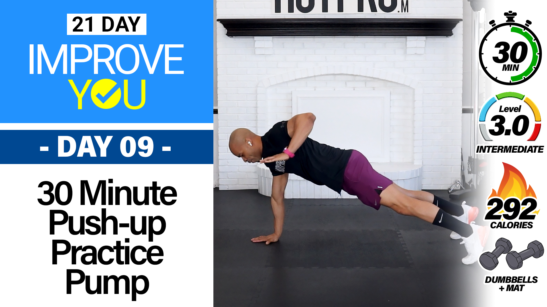 30 Minute Push-up Practice Pump Upper Body Workout - IMPROVE YOU #09