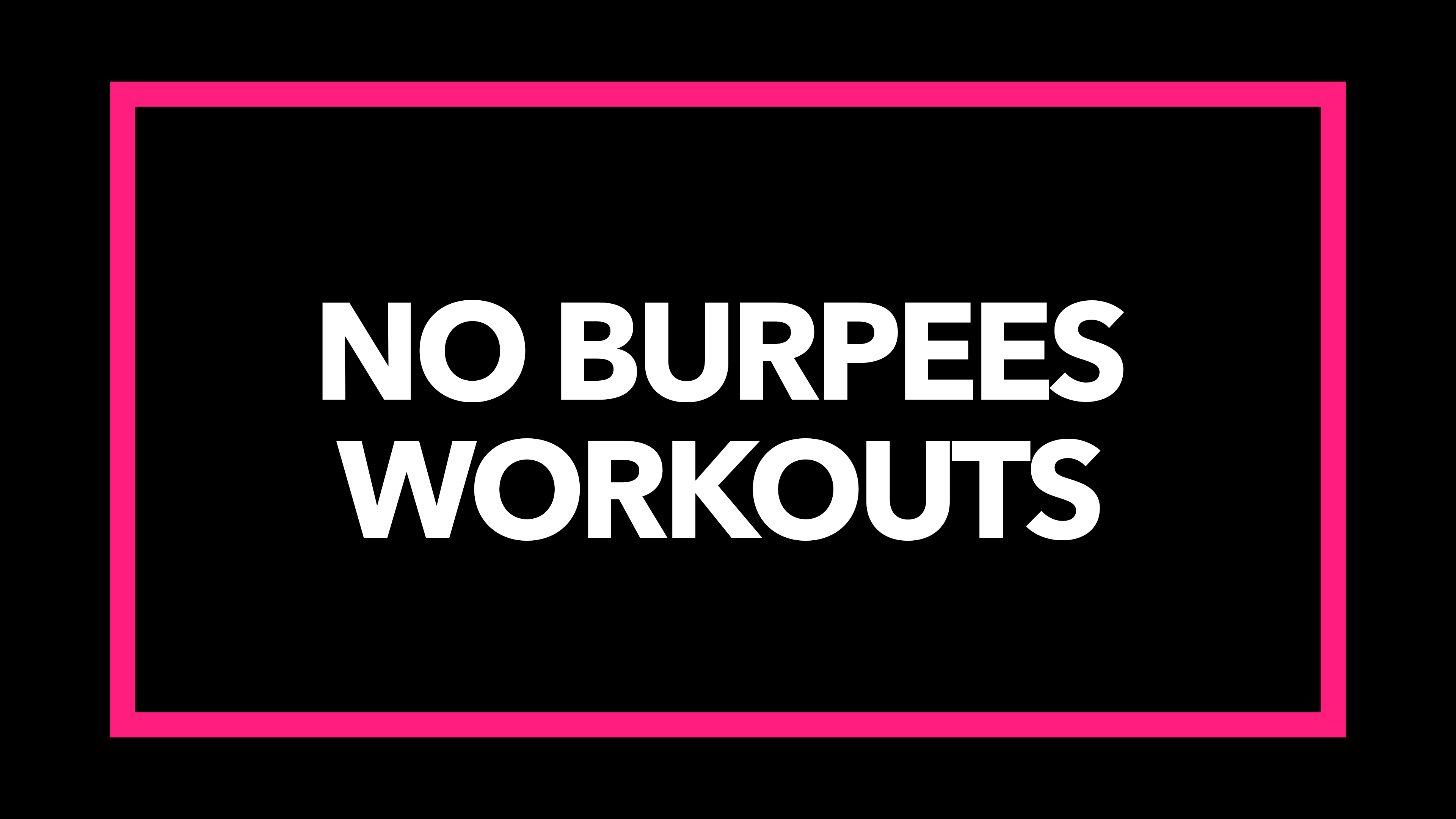No Burpees Workouts