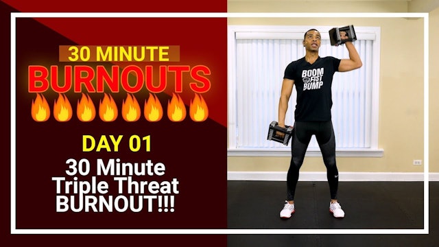 30 Minute Triple Threat Burnout - Toning Cardio HIIT Workout