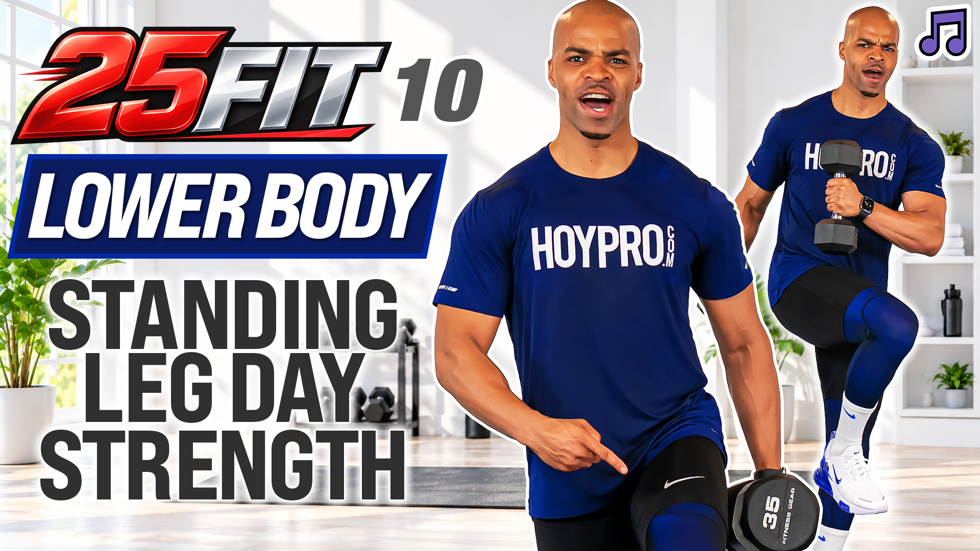 25 Minute Standing Lower Body Double Pump Strength - 25FIT #010 (Music)