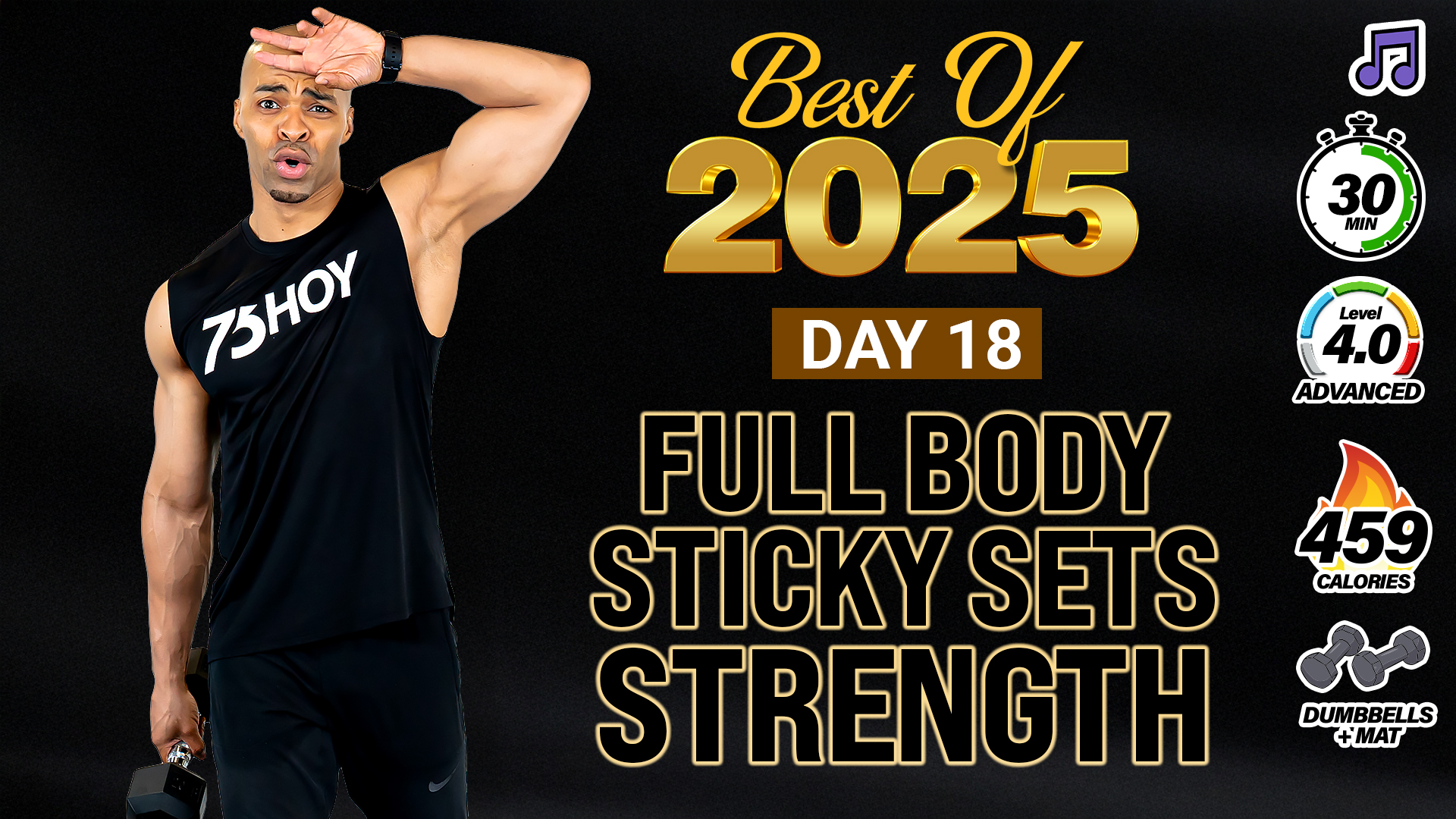 30 Minute Sticky Sets Compound Strength Workout - 2025 BEST #18 (Music)