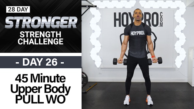 45 Minute EMOM Biceps, Back & Shoulders Workout - STRONGER #26