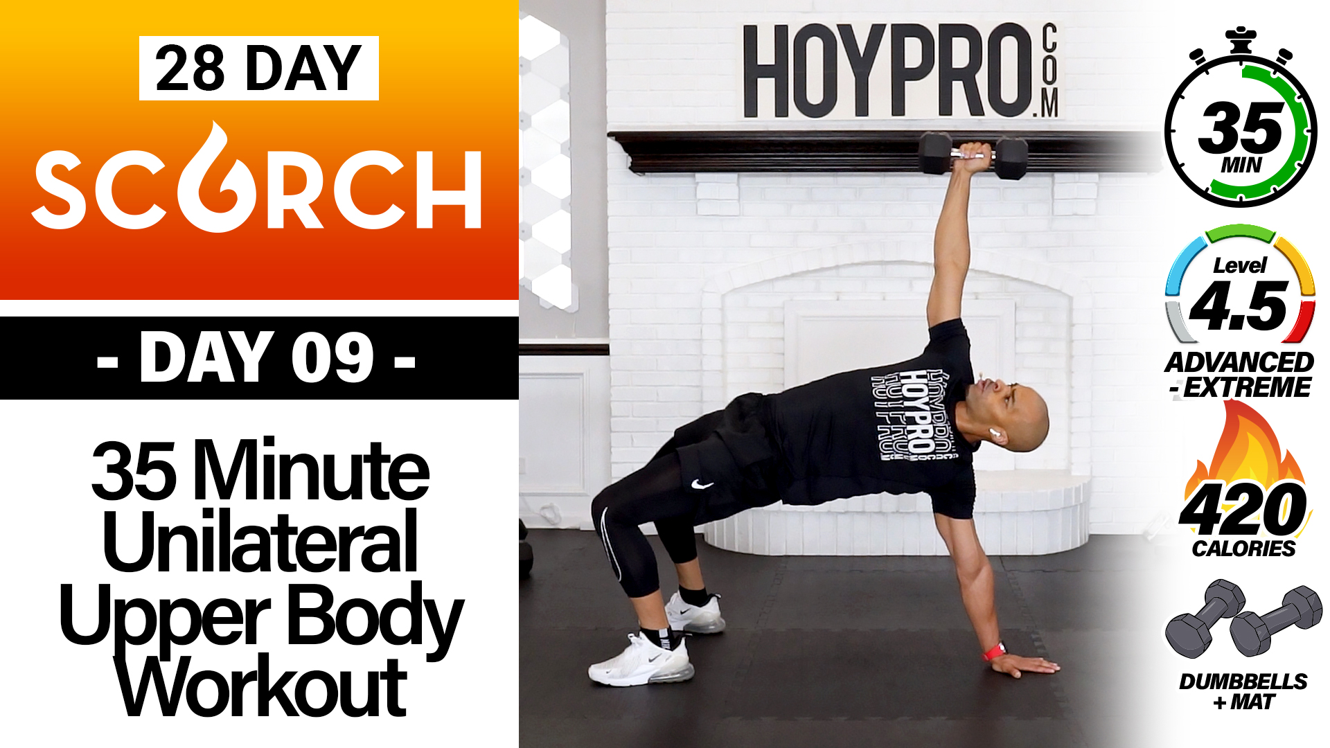 35 Minute Unilateral Upper Body Strength Workout - SCORCH #09