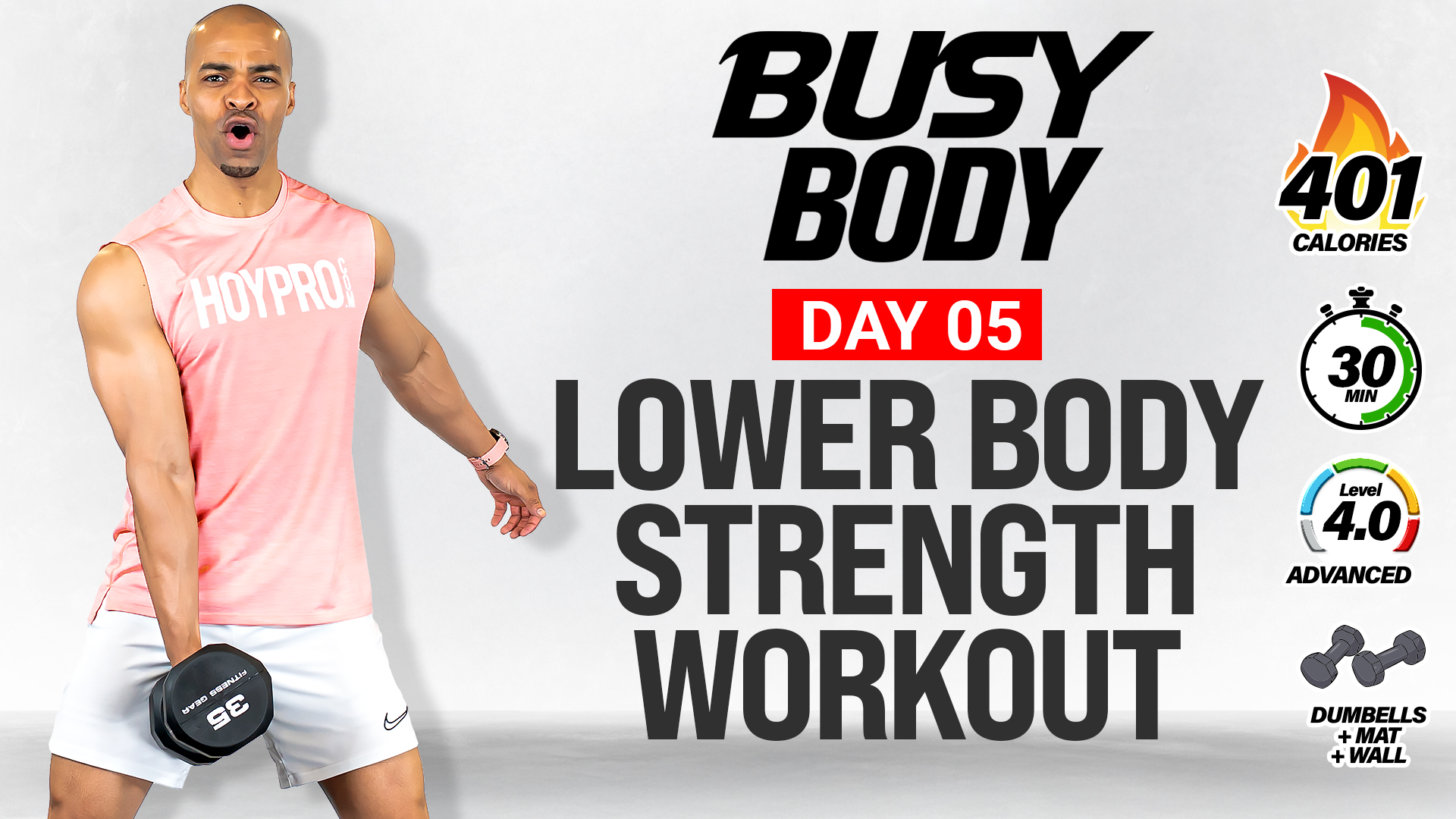 30 Minute Lower Body Hams, Quads & Glutes - BUSY BODY #05