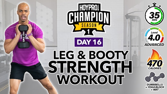 35 Minute Lower Body Leg & Booty BLASTER Workout - CHAMPION S1 #16