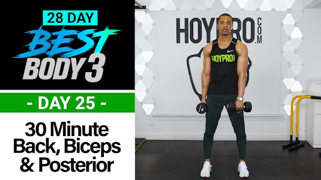 30 Minute Back, Biceps, Shoulders & Posterior Workout - Best Body 3 #25