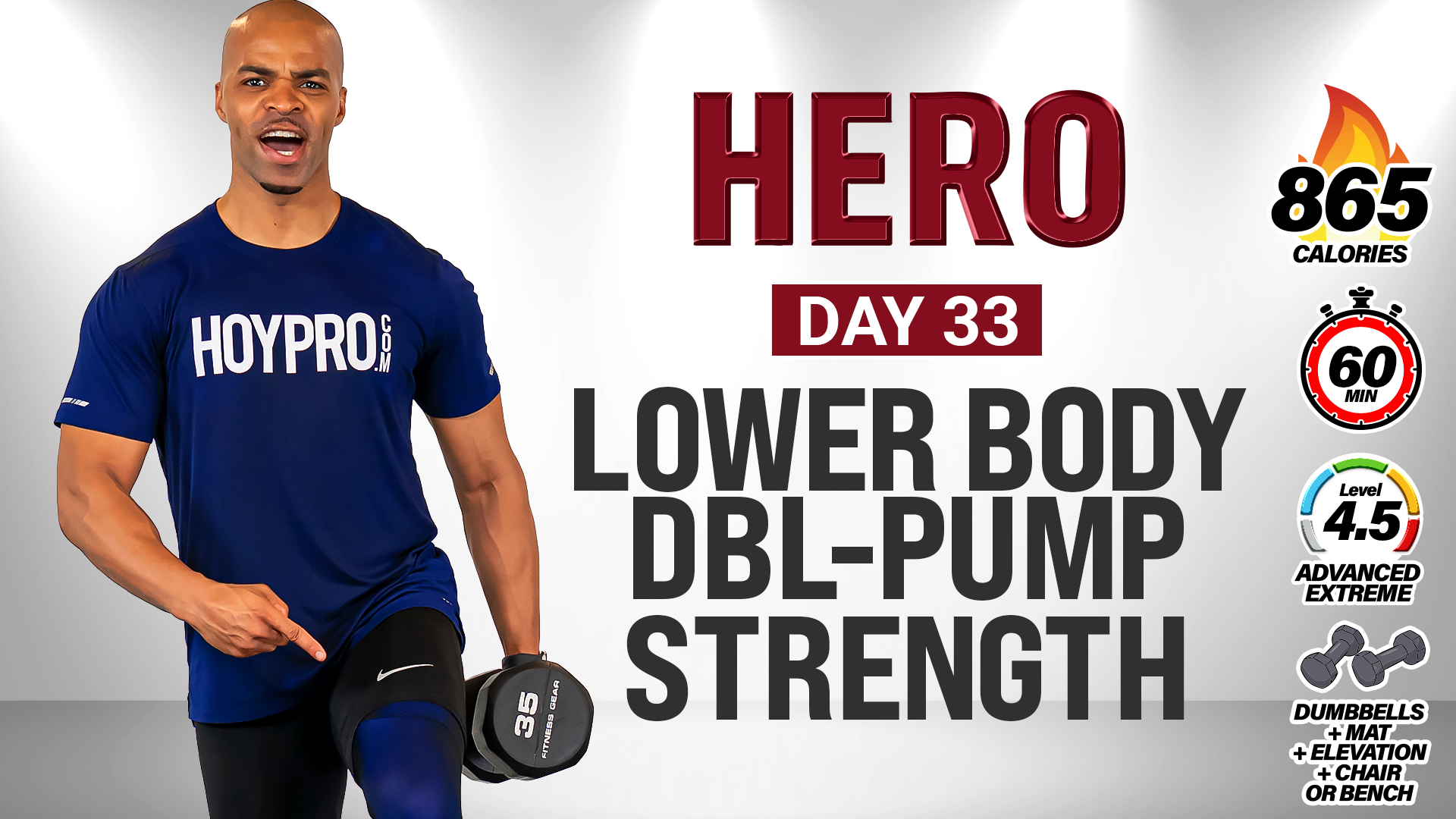 60 Minute Standing Lower Body Double Pump Strength - HERO #033