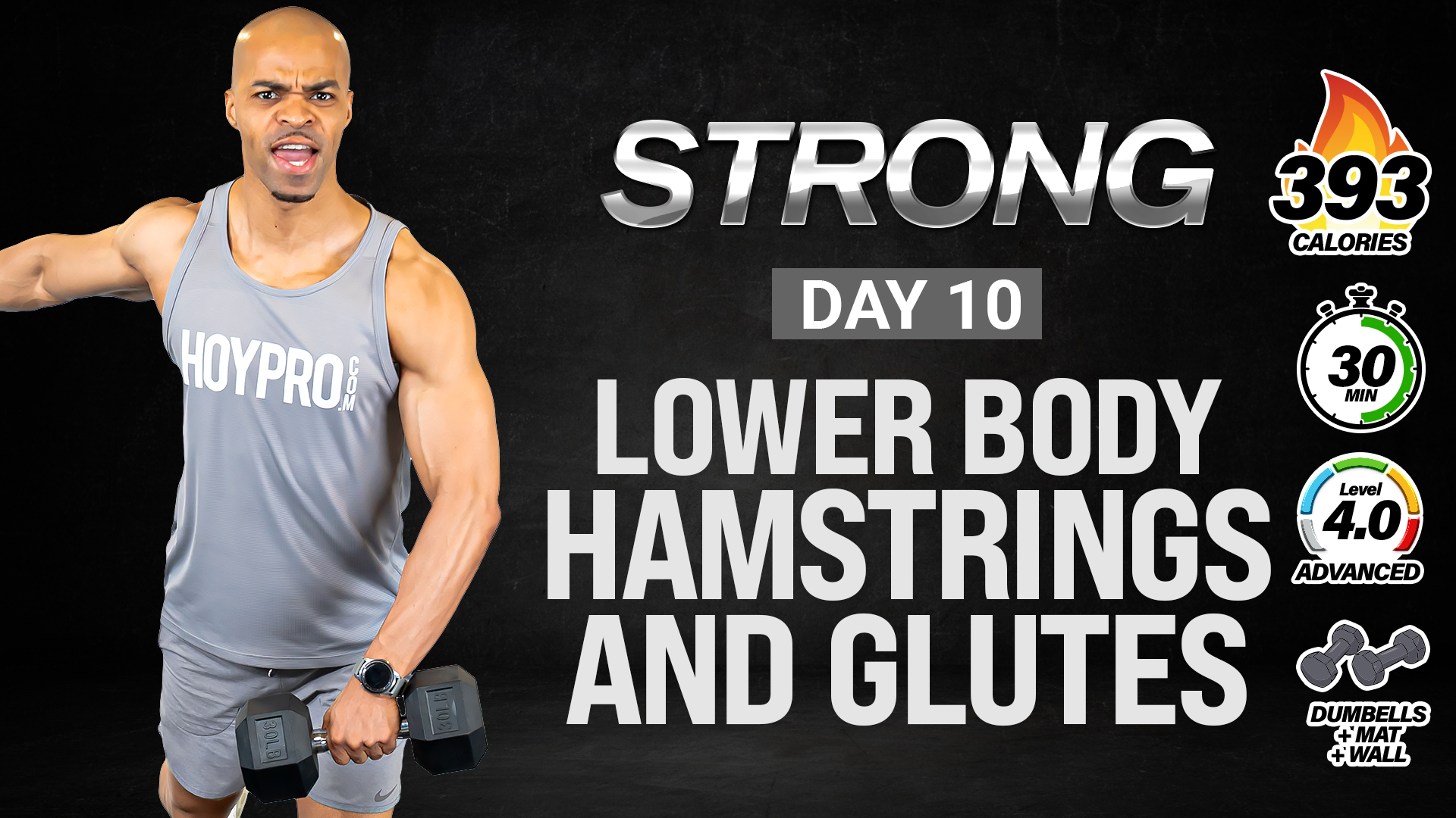 30 Minute Lower Body Hamstrings & Glutes Strength - STRONG #010
