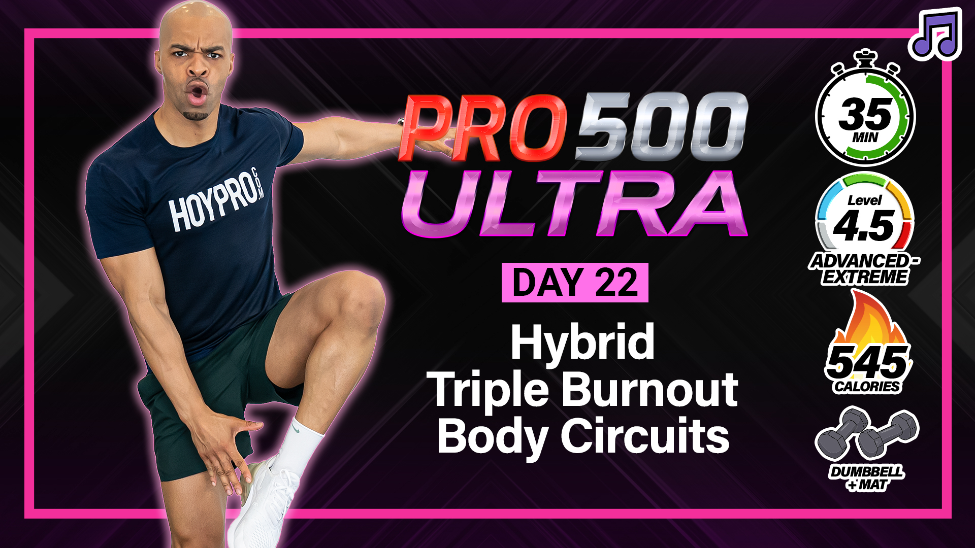 35 Minute Full Body Hybrid Triple Burnout Circuits - ULTRA #22 (Music)