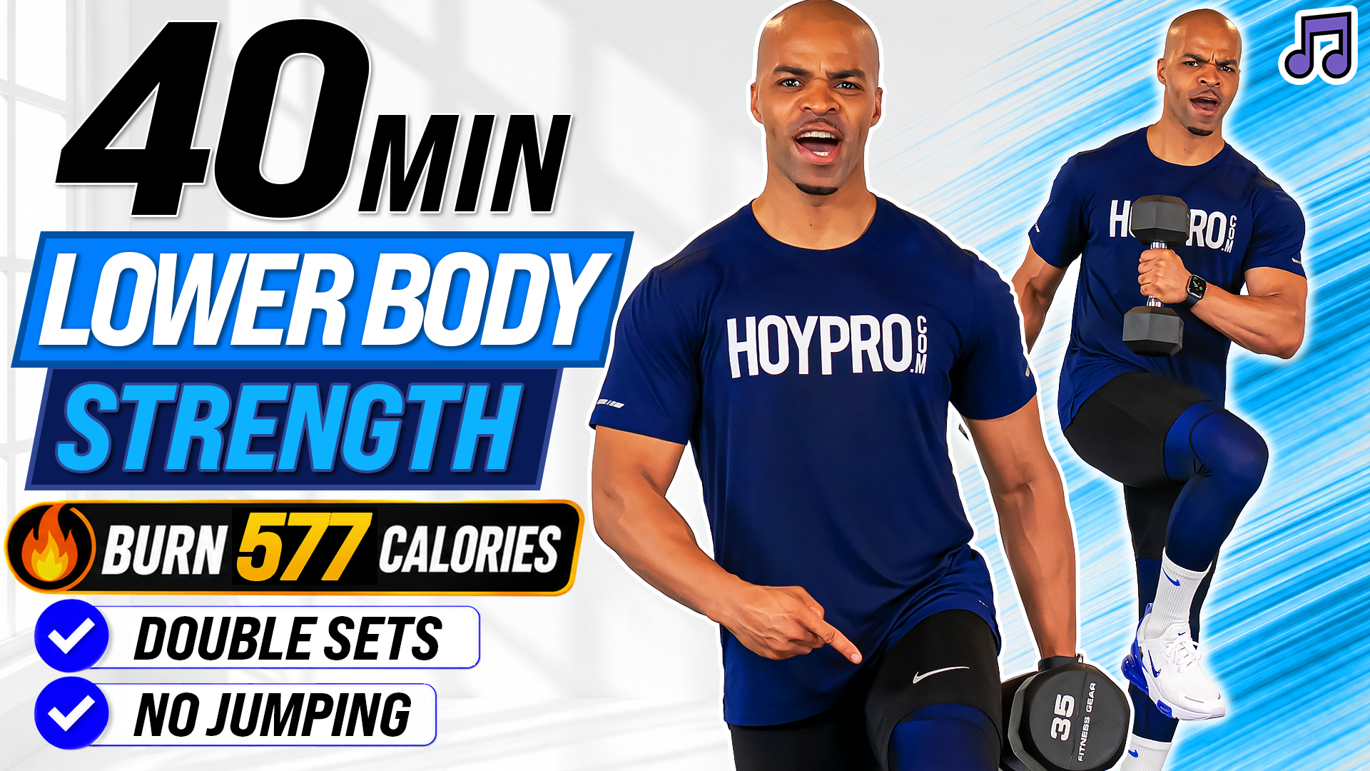 40 Minute Standing Lower Body Double Pump Strength - HERO #033 (Music)