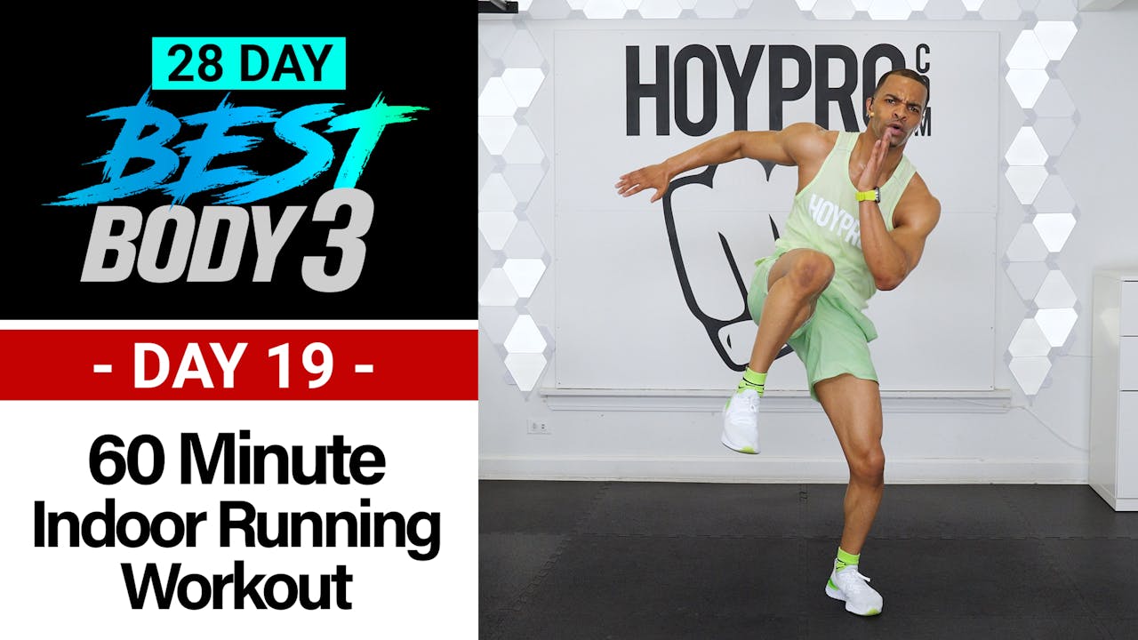 60 Minute Indoor Running Cardio Workout + Abs - Best Body 3 #19 ...