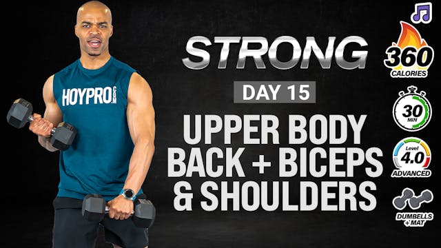30 Minute Upper Body Back, Shoulders & Biceps - STRONG #015