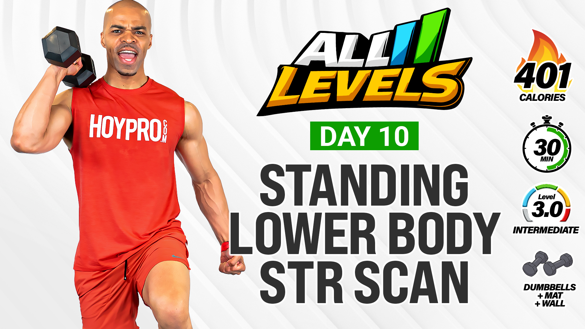 30 Minute Standing Lower Body Strength Scan - ALL LEVELS #010
