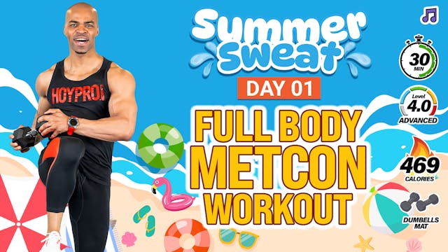 30 Minute Standing Dumbbell Metcon Wo...