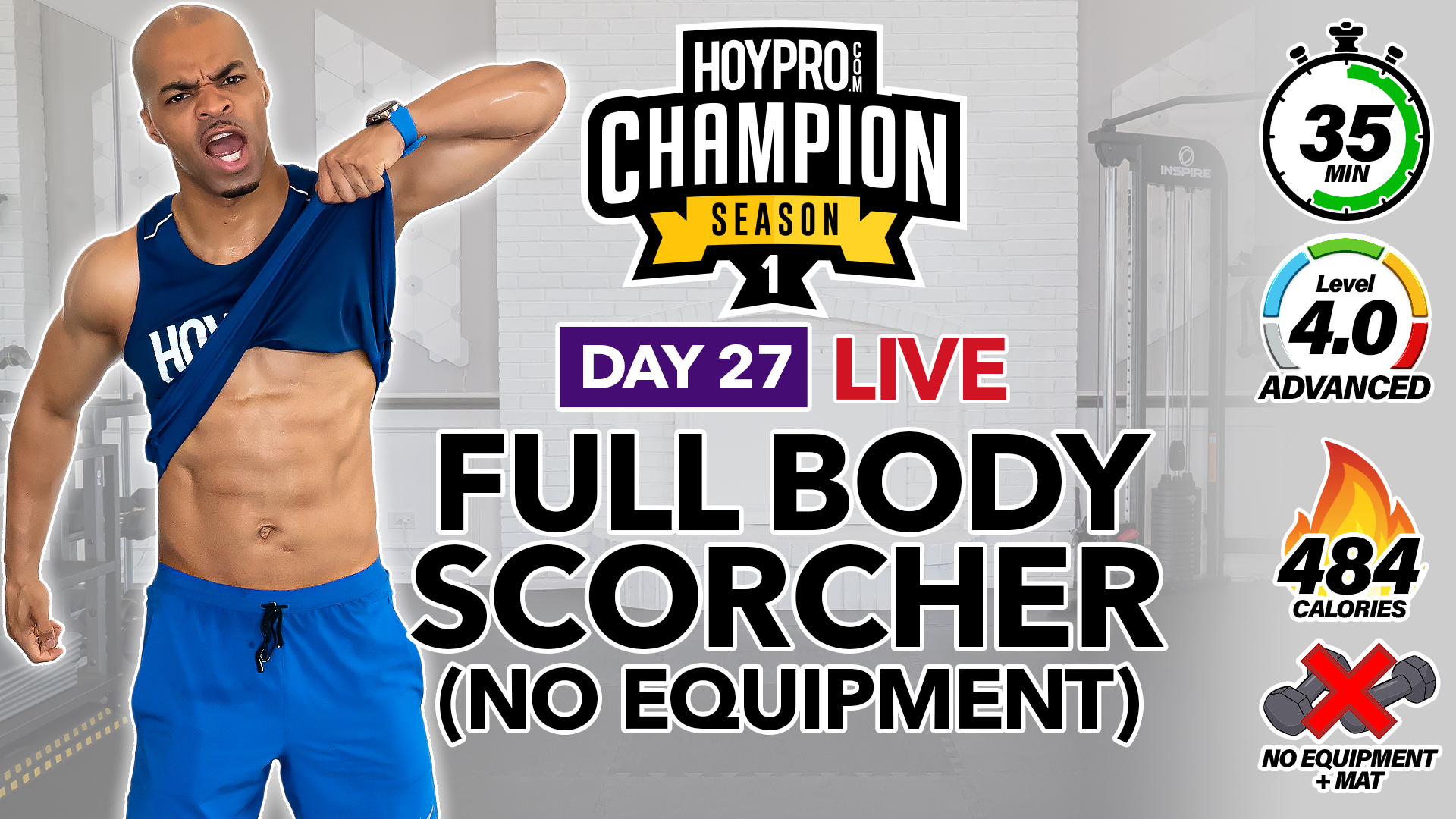 35 Minute LIVE Bodyweight Conditioning Drills Workout - CHAMPION S1 #27