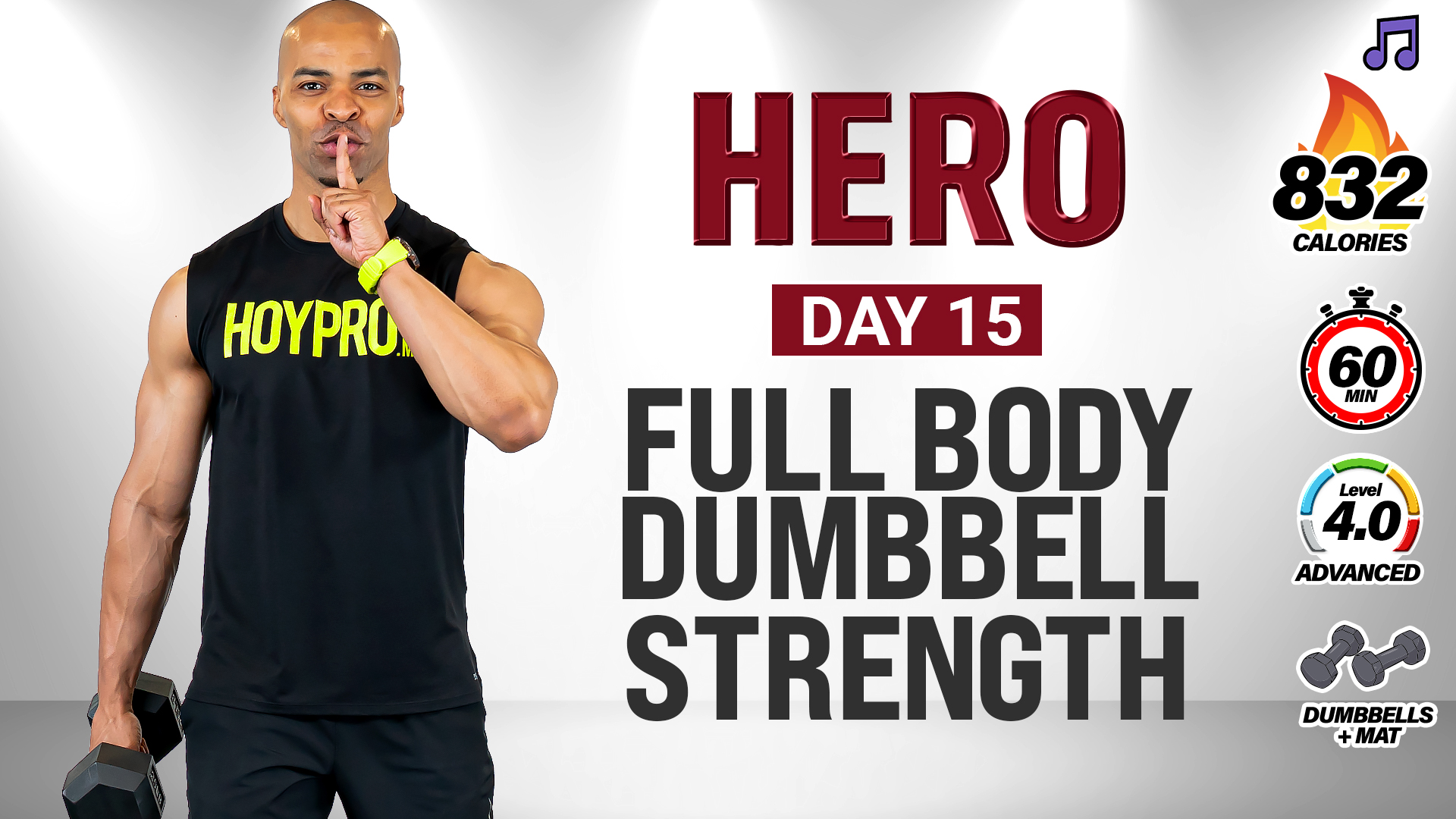 30 & 60 Minute Full Body Dumbbell Strength (No Jumping/Push-Ups)