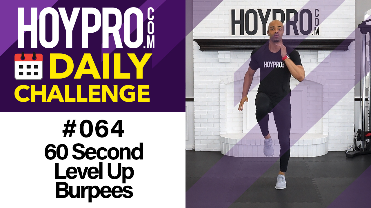60 Second Level Up Burpees - Daily Challenge #064