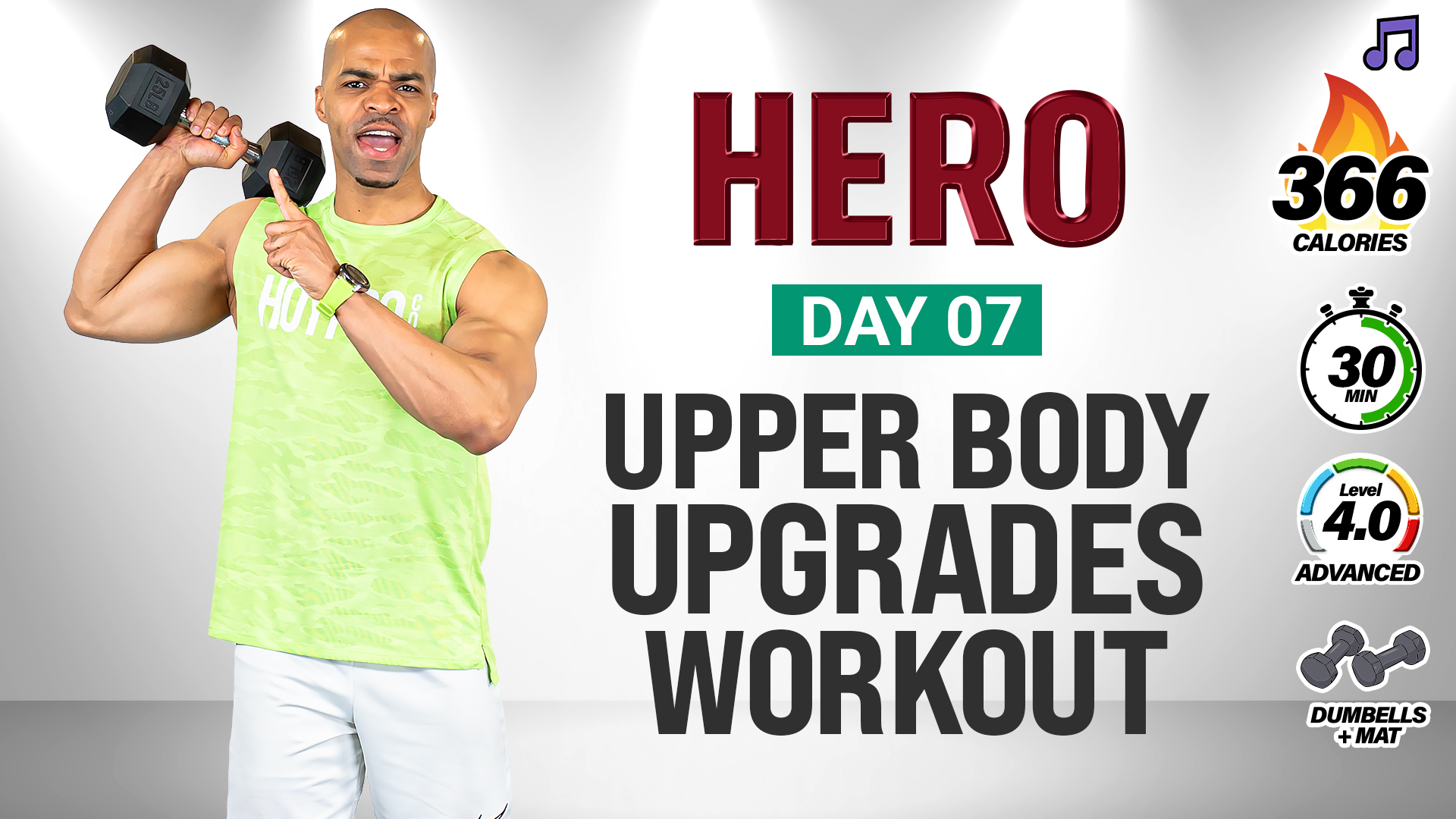 30 Minute Complete Upper Body ABAB Upgrades - HERO #007 (Music)